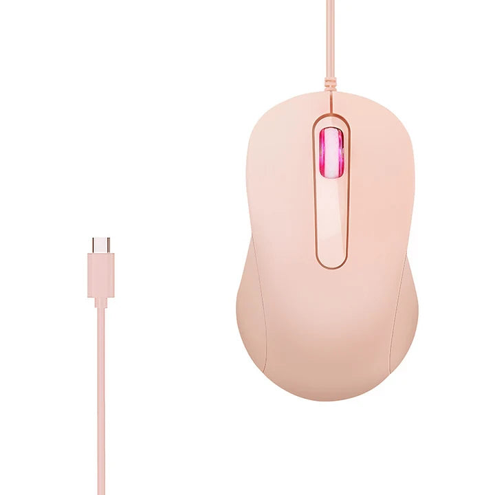 Ergonomiczna przewodowa mysz gamingowa optyczna USB‑C, plug‑and‑play