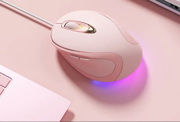 Ergonomiczna przewodowa mysz gamingowa RGB z 6 programowalnymi przyciskami
