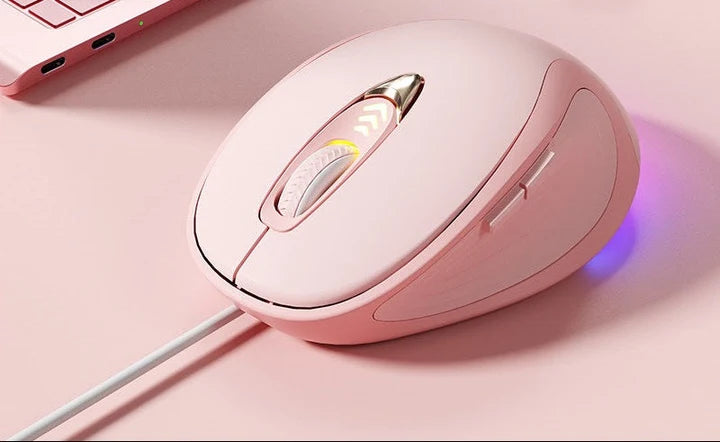 Ergonomiczna przewodowa mysz gamingowa RGB z 6 programowalnymi przyciskami