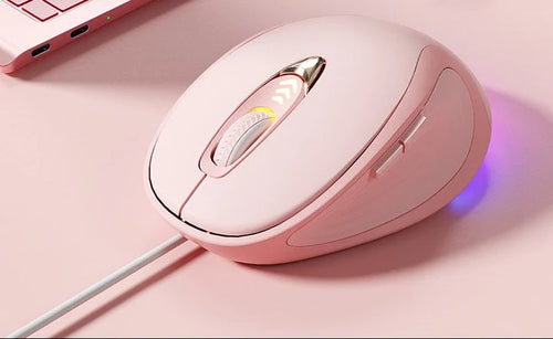 Ergonomiczna przewodowa mysz gamingowa RGB z 6 programowalnymi przyciskami